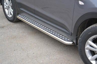 Защита порогов с алюм. площадкой Ø51мм (НПС) HYUNDAI Creta 2016-2020 (HCR-16-220336.00)