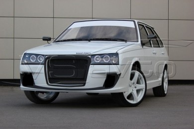 Бампер передний "Я-робот" ВАЗ 2108-21099 (сетка)