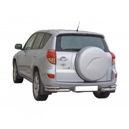 Защита ЗАДНЕГО БАМПЕРА «Уголки двойные» (d.76) TOYOTA RAV IV (арт. 0693 К)
