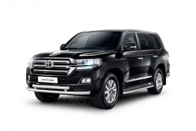 Защита переднего бампера двойная Ø63/63мм (НПС) TOYOTA LAND CRUISER 200 2014- (TLC220201)