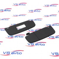 Козырьки противосолнечные 2190-8204010/11-20 с зеркалом черная кожа.Гранта, Калина1-2, Датсун) 