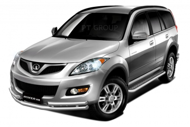 Защита порогов с алюм. площадкой Ø51мм (НПС) GREAT WALL HOVER H5 2011-/ HAVAL H5 2020- (13050205)