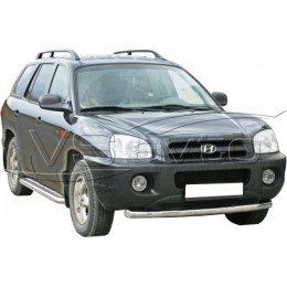 Защита ПЕРЕДА «Труба» нерж. (d63,5) Hyundai SANTA-FE CLASSIC (арт. 1735 Н)