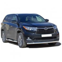 Защита ПОРОГОВ «Труба с проступью» (d.76) Toyota HIGHLANDER (арт. 1845 К)