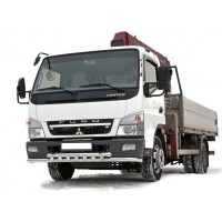 Защита переднего бампера «Труба двойная» Mitsubishi FUSO Canter (арт. 2025 К)