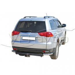 Защита заднего бампера «Уголки» нерж. (d63,5) MITSUBISHI Pajero Sport (арт. 1713 Н)