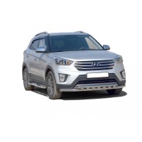 Защита ПЕРЕДА «Труба двойная» нерж. (d63,5) Hyundai CRETA (арт. 2044 Н)