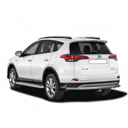 Защита ПОРОГОВ с алюм. листом, нерж. (d63,5) Toyota RAV4 RS (арт. 1908 H)
