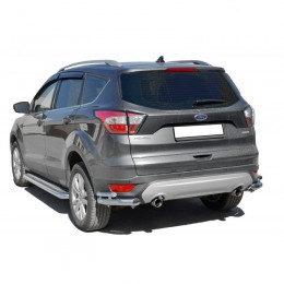 Защита заднего бампера «Уголки двойные» (d63,5) Ford KUGA (арт. 1958 K)