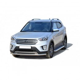 Защита ПЕРЕДА «Труба» нерж. (d63,5) Hyundai CRETA (арт. 2045 Н)