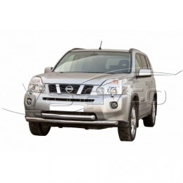 Защита ПЕРЕДА «Труба двойная» d63,5 NISSAN X-trail НЕРЖ. арт 0647 Н