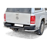 Защита ЗАДНЕГО БАМПЕРА «Уголки двойные» d63,5 КРАШ. Volkswagen AMAROK (арт. 2031 K)
