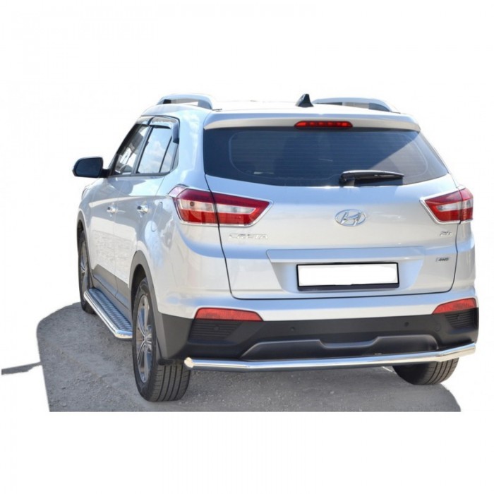 Защита ЗАДНЕГО БАМПЕРА «Труба» нерж. (d63,5) Hyundai CRETA (арт. 2046 Н)