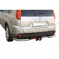 Защита ЗАДНЕГО БАМПЕРА «Уголки» нерж. (d63,5) NISSAN X-trail (арт. 0695 Н) 