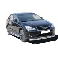 Защита ПОРОГОВ с алюм. листом (d63,5) Subaru XV (арт. 1788 K)