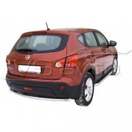 Защита ПОРОГОВ с алюм. лист. (d63,5) NISSAN Qashqai НЕРЖ. (арт. 0673Н)