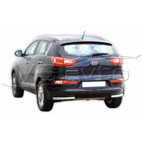 Защита ЗАДНЕГО БАМПЕРА «Уголки» (d.51) KIA SPORTAGE (арт. 1606 К)