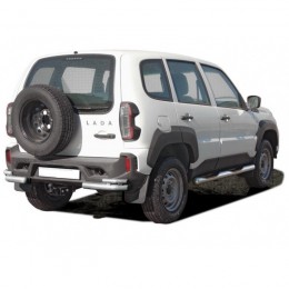Защита заднего бампера «Уголки двойные Люкс» (d63.5) NIVA Travel (арт. 3142)