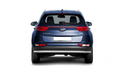 Защита заднего бампера одинарная Ø63мм (НПС) KIA Sportage 2016-2018 (06040302)