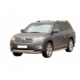 Защита ПЕРЕДА «Труба двойная» нерж. (d63,5) TOYOTA Highlander (арт. 1631 Н)