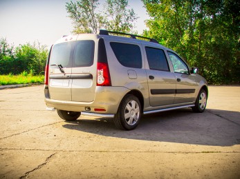 Защита порогов прямая Ø51мм (ППК) LADA Largus 2012-