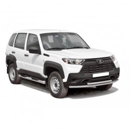 Защита переда «Труба двойная» без коробочек, нерж. (d51/d51) NIVA Travel (арт. 0264)