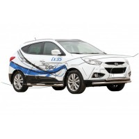 Защита ПЕРЕДА «Труба двойная» нерж. (d63,5) HYUNDAI IX35 (арт. 1626 Н)