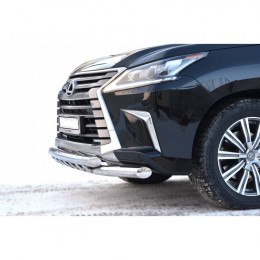 Защита ПЕРЕДА «Труба двойная» d63,5 Lexus LX 450d окраш