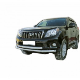 Защита ПЕРЕДА «Труба двойная» нерж. (d63,5) TOYOTA Land Cruiser Prado 150 (арт. 0679 Н)