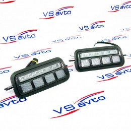 Подфарники (надфарники) -TRINITY- светодиодные LED с функцией ДХО Нива 4*4 - поворотник верхний