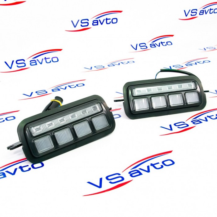 Подфарники (надфарники) -TRINITY- светодиодные LED с функцией ДХО Нива 4*4 - поворотник верхний