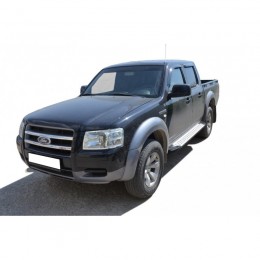 Пороги «БУМЕР» алюминиевые с резинкой Ford Ranger (арт. 2005)