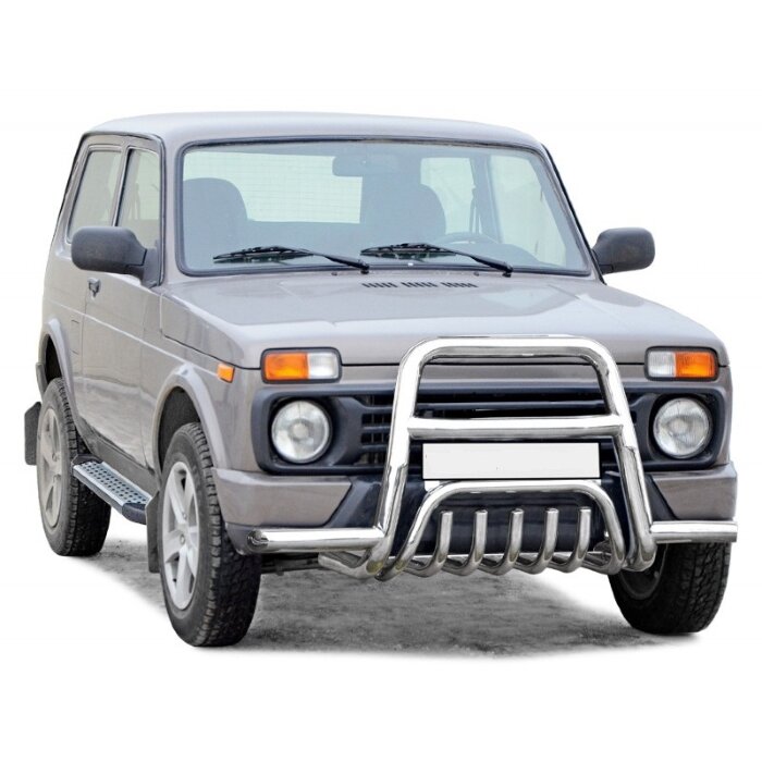 Передок «С усами» и доп. защитой двигателя, нерж. (d63,5) Urban 4x4 (арт.1315)