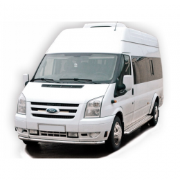 Защита ПЕРЕДА «Труба», нерж. (d63.5) Ford Transit T460 (арт. 1808 H)