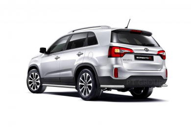 Защита заднего бампера угловая Ø63мм (НПС) KIA Sorento 2014-2020 (06020301)