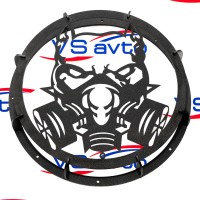 Гриль для сабвуфера VS-AVTO "Бульдог в противогазе"