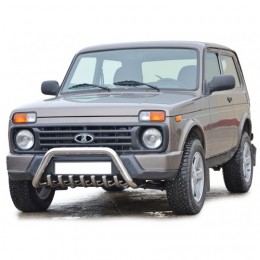 Защита переда «Акула» с доп. защитой двигателя, нерж. (d63,5) Urban 4x4 (арт.1317)