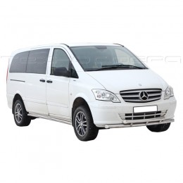 Защита ПОРОГОВ «Труба» нерж. (d.63) Mercedes-Benz Viano (& Vito) кол.база 3200 (арт. 1763 H)