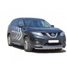 Защита ПЕРЕДА «Труба двойная» нерж. (d63,5) Nissan X-trail (арт. 1991Н)