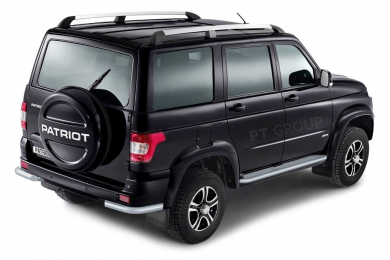 Защита порогов с алюм. площадкой Ø51мм (ППК) UAZ Patriot 2014-