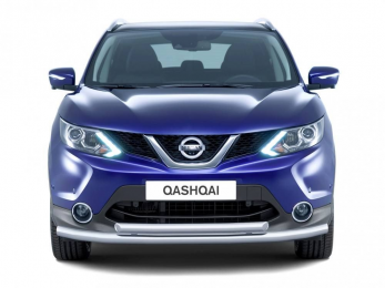 Защита переднего бампера двойная Ø63/51мм (НПС) NISSAN Qashqai 2016- (08070102)