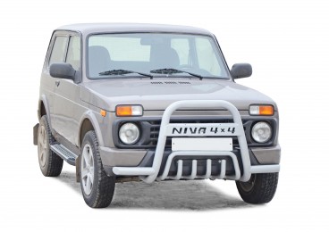 Дуга передняя Нива 4х4 с усами и доп.защитой двигателя d63.5 Lada 4x4 Urban (арт.0376)