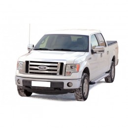 Пороги «Бумер» алюминиевые с резинкой FORD F150 (арт. 1827)