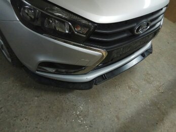 Сплиттер переднего бампера ASM VTS 2.0 LADA VESTA (шагрень) 