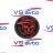 Грили двухслойные для динамиков 16 см VS-AVTO Череп красные