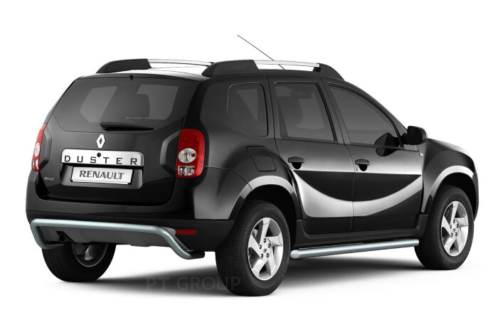 Защита порогов вогнутая Ø63мм (ППК) RENAULT Duster 2012-20/ NISSAN Terrano 2014-