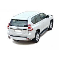 Защита ЗАДНЕГО БАМПЕРА «Труба с уголками» нерж. (d63,5) Toyota Land Cruiser Prado 150 (арт. 1862 H)