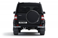 Защита заднего бампера угловая Ø63мм (ППК) UAZ Patriot 2014-