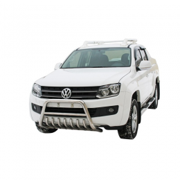 Защита ПЕРЕДА с доп. защит. двигателя d63.5 VOLKSWAGEN Amarok НЕРЖ.