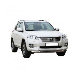 Защита ПЕРЕДА «Труба двойная» нерж. (d63,5) TOYOTA RAV IV (арт. 1657 Н)